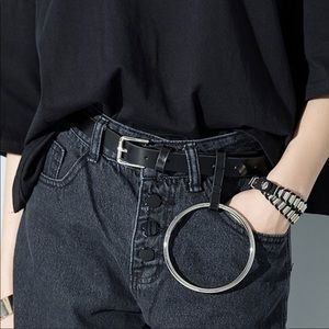 🍓 O-RING LEATHER STATEMENT BELT 🍓